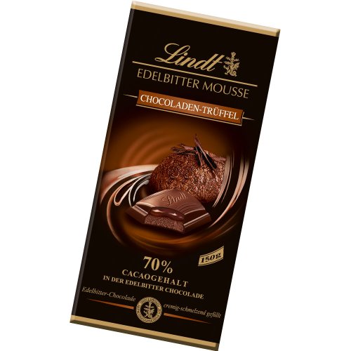 Lindt Edelbitter Mousse Dark Chocoladen Trüffel Creation 150g Ein besonders hoher Cacao Anteil von 70%