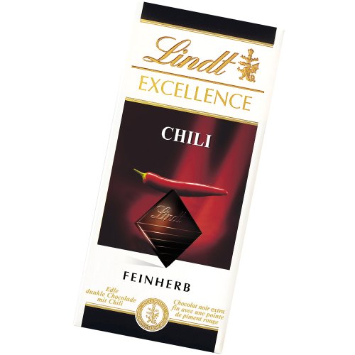 Lindt und Sprüngli Schokolade Excellence Feinherb mit Chilli 100g Ideal zum Verschenken oder selber genießen