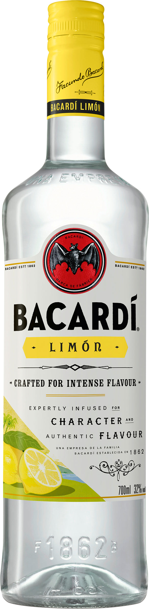 BACARDI Limon Spirituose gemixt mit Rum und Citrus Geschmack 32% Vol 700ml