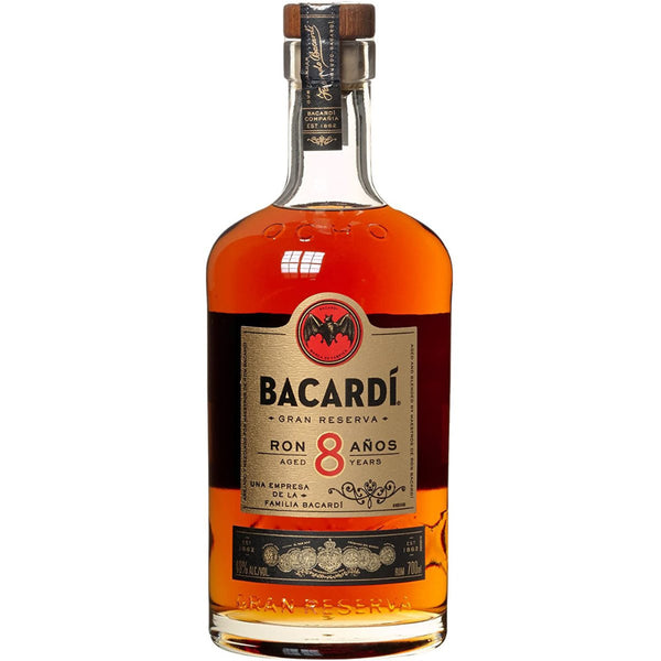 Bacardi Gran Reserva Rum 8 Anos Pur oder on the rocks 700 ml 40%Vol  Erstklassige Qualität gepaart mit großer Tradition und Leidenschaft