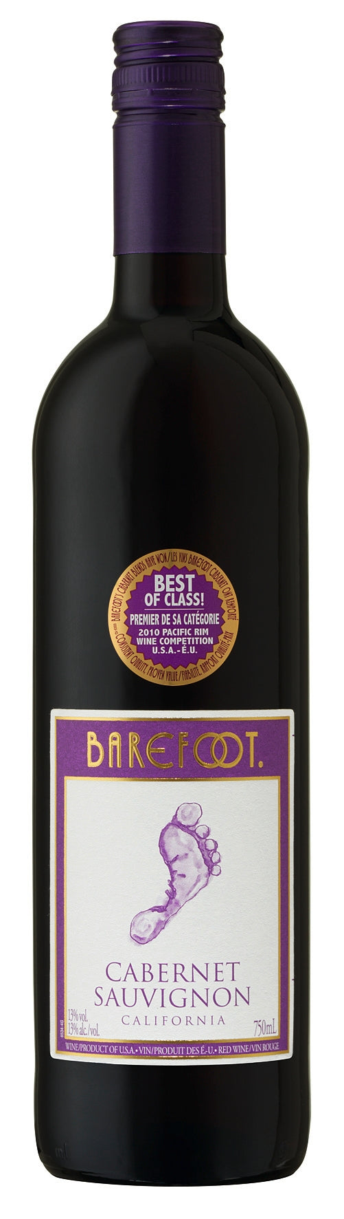Barefoot Cabernet Sauvignon Rotwein halbtrocken aus California 750ml 13,5% Vol