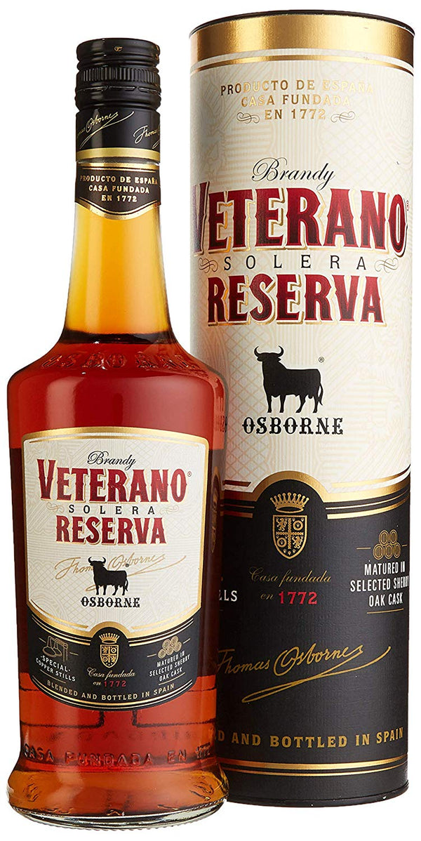 Osborne Veterano Brandy Solera de Jerez Reserva Seleción 8a 700 ml 36%Vol Ideal zum Verschenken und selbst genießen