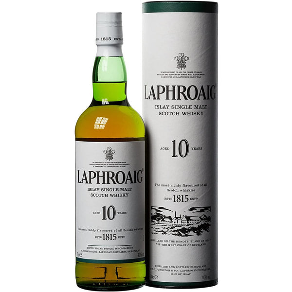 Laphroaig 10 Jahre Islay Single Malt Scotch Whisky 1815 700ml 40%Vol Eine überraschende Süße mit Nuancen von Salz und Schichten erdigen Geschmack
