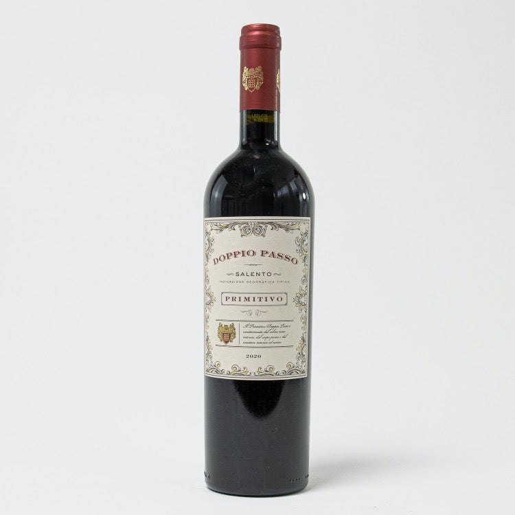 Doppio Passo Salento IGT Primitivo halbtrocken Rotwein aus Italien 750ml 13% Vol