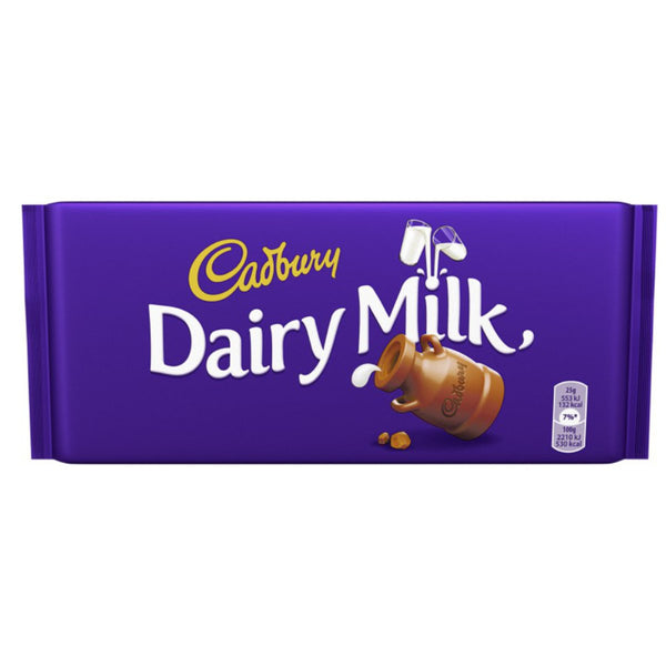 Cadbury Dairy Milk Extragroße Tafel cremige Milchschokolade 200g aus frischer Milch von britischen Kühen und aus erlesenen Kakao Bohnen hergestellt