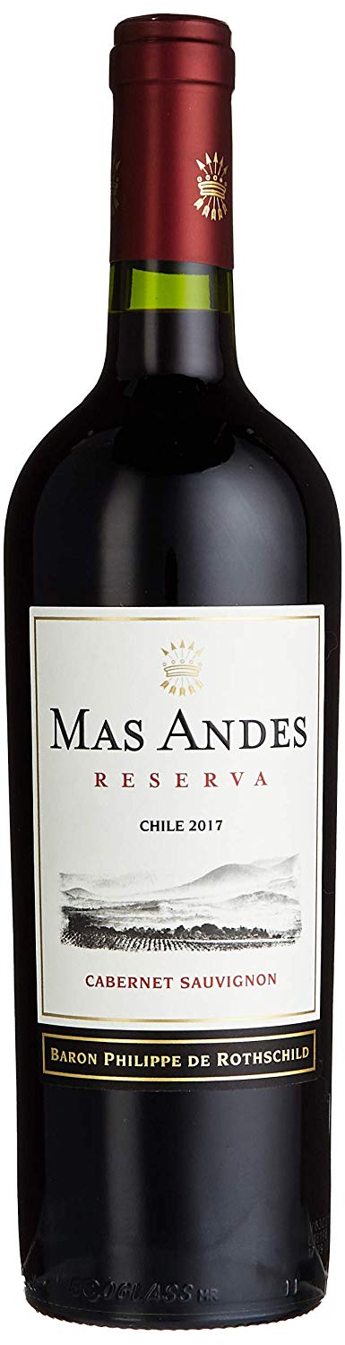 Mas Andes Reserva Cabernet Sauvignon trockener Rotwein 750 ml 13,5% Vol