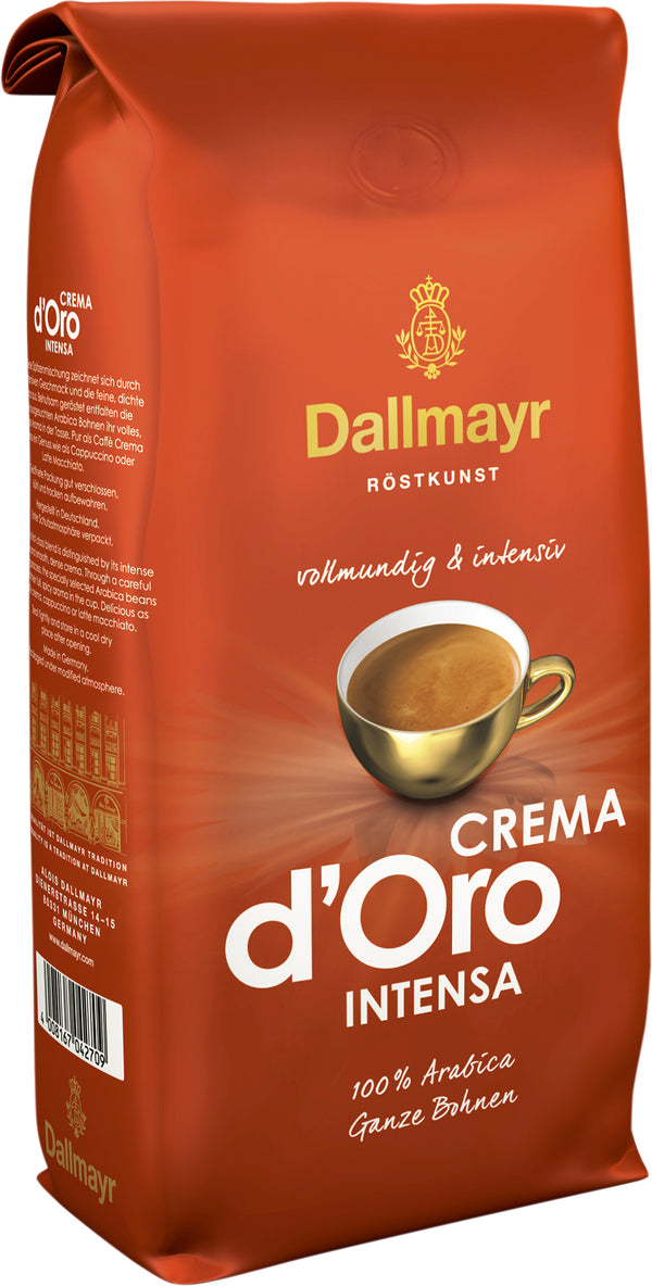 Dallmayr Crema d Oro intensa ganze Arabica Bohnen Röstkaffee 1000g ein würziger Kaffee