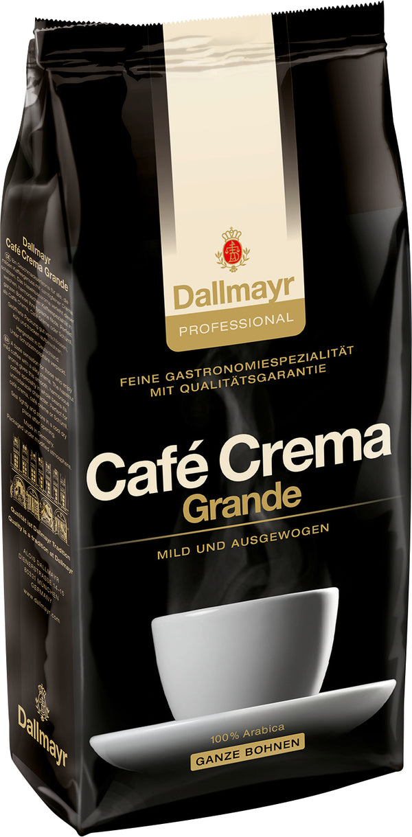 Dallmayr Cafe Crema Grande 1000g Ein Geschmackserlebnis für alle die milden Kaffeegenuss mit samtigfeiner Crema schätzen