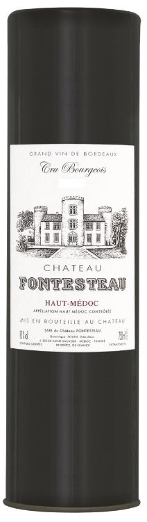 Chateau Fontesteau Haut-Médoc Rotwein im Präsentrohr aus Frankreich 750ml 12,8% Vol