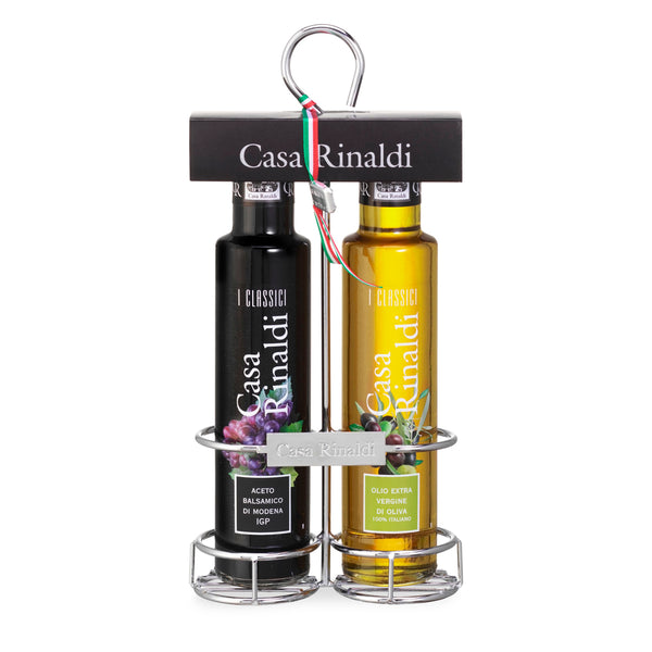 Casa Rinaldi Olivenöl extra und Balsamico Essig Glasflaschen je 250ml Ideal zum verschenken