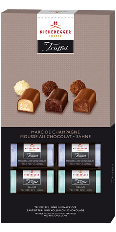 Niederegger Trüffel Variationen Pralinen mit Schokolade  Marc de Champagne 200g