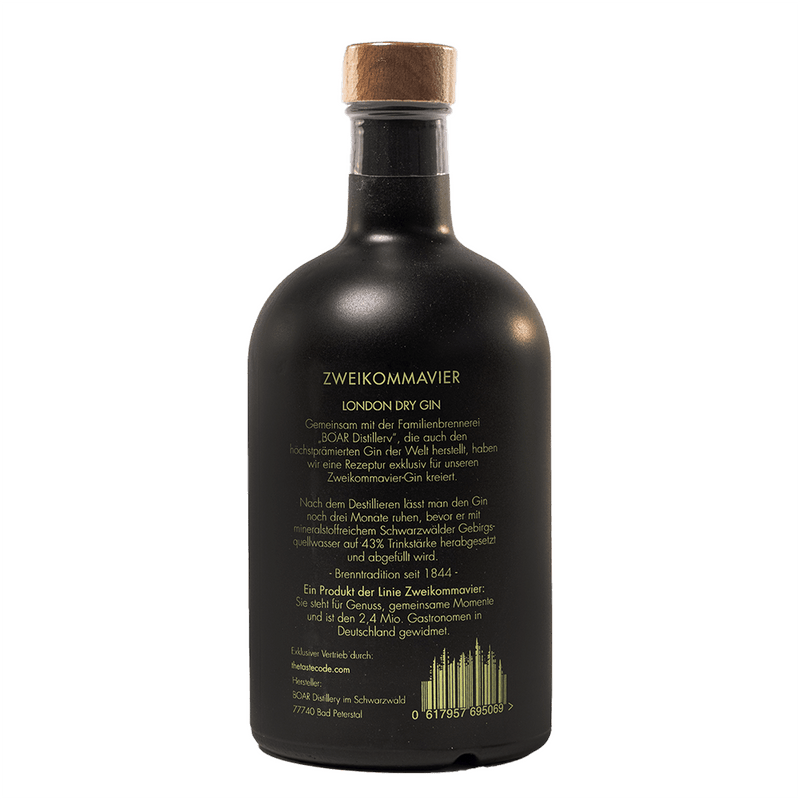 Gutschein ab 25 € + Zweikommavier Schwarzwald PREMIUM London Dry Gin 500ml 43% Vol