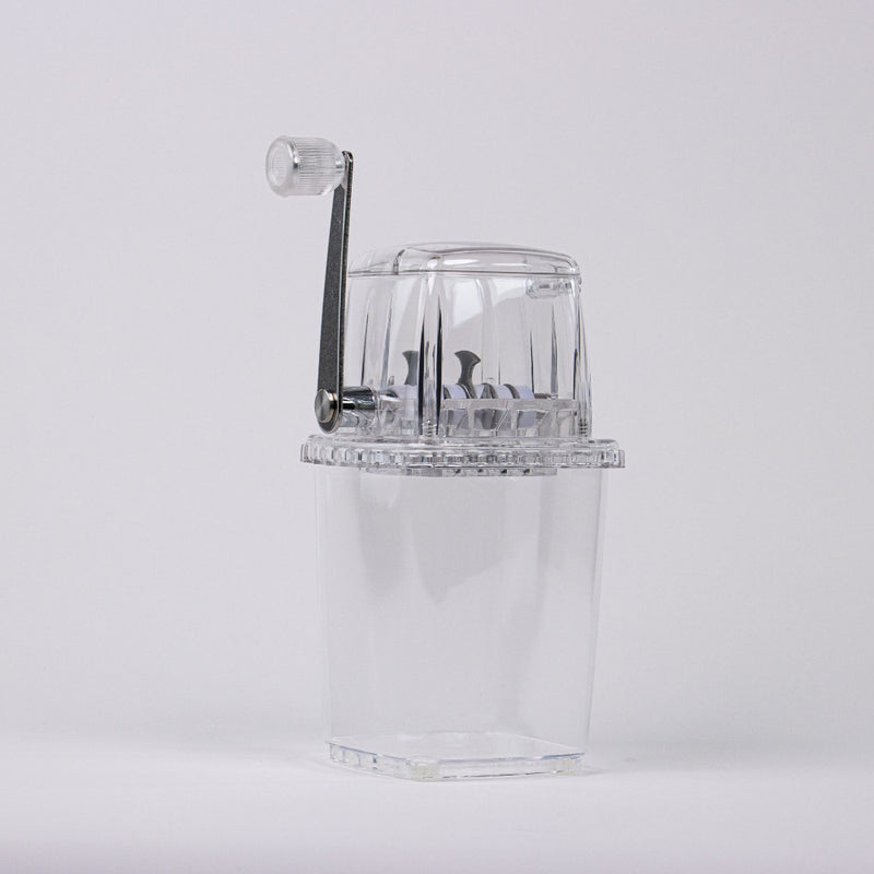 APS Eiszerkleinerer glasklar mit Edelstahl Messer mit den höchsten Ansprüchen an Design und Qualität