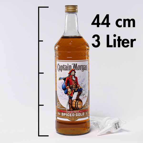 Captain Morgan Spiced Gold 35% Vol 3000ml aus feinsten karibischen Rumsorten mit abenteuerlichen Gewürzen und natürlichen Aromen