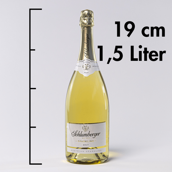 Schlumberger Sekt Brut GP 11,5% Vol 1500ml Perfekter Genuss im Weinglas für beste Entfaltung der Aromen