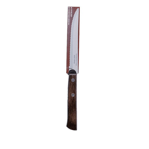 Vesper Brotzeitmesser Echtholzgriff mit abgerundeter Spitze braun 11,5cm