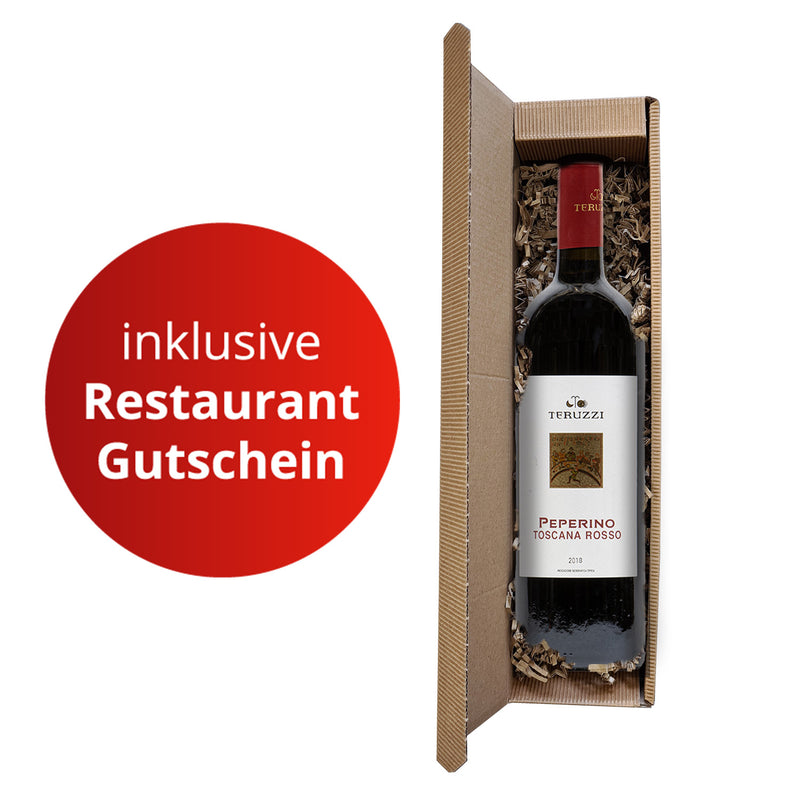 Gutschein ab 25 € + Teruzzi und Puthod Peperino Toscana IGT Rotwein